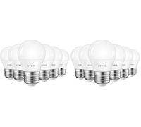 LVWIT Lampadine LED Attacco E27 Forma G45, 6.5W Equivalente a 60W, Luce Bianca Calda 2700K, Flusso Luminoso 806LM, Risparmio Energetico, Non Dimmerabile, Pacco da 12 Unità