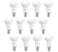 LVWIT Lampadine LED Riflettore R50 Attacco E14, 7.2W Equivalente a 60W, Luce Bianca Calda 2700K, Flusso Luminoso 806LM, Risparmio Energetico, Non Dimmerabile, Pacco da 12 Unità