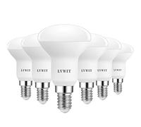 LVWIT Lampadine LED Riflettore R50 Attacco E14, 7.2W Equivalente a 60W, Luce Bianca Calda 2700K, Flusso Luminoso 806LM, Risparmio Energetico, Non Dimmerabile, Pacco da 6 Unità