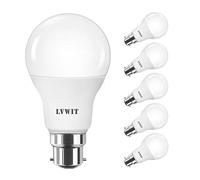 LVWIT LED Lampadine B22 8W, 6500K Bianco Freddo, 60W Equivalente,A60 Smerigliato LED Lampadine, Ultra Luminoso 806Lm, Non-Dimmerabile, LED Luce Lampadine, Risparmio Energetico Luce Lampadine, 6-Pack