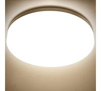 LVWIT Plafoniera LED 24W 2400LM IP65 Impermeabile,Lampada LED Soffitto 4000K Luce Bianca Neutra Tonda Piatta Ideale per Cucina,Camera da Letto,Balcone,Corridoio,Bagno,Soggiorno,Ø330mm*50mm