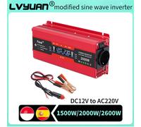 LVYUAN Convertitore di potenza 1500W/2000W/2600W Potenza di picco Display a LED Inversor per auto DC12V AC220V Ad alta efficienza