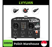 LVYUAN Trasformatore di tensione da 3000 W AC110V AC220V Tensione bidirezionale Conversione step up/step down Presa EU/US 1500W EU plug
