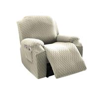 LVYUDS 1/2/3 Posti Copripoltrona Fodera Per Poltrona Con Tasca Copripoltrona Poliestere Tutto Compreso Antipolvere Copri Poltrona Relax Reclinabile Antiscivolo Per Cani(2-seater,Bianca)