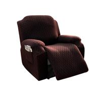 LVYUDS 1/2/3 Posti Copripoltrona Fodera Per Poltrona Con Tasca Copripoltrona Poliestere Tutto Compreso Antipolvere Copri Poltrona Relax Reclinabile Antiscivolo Per Cani(1-seater,Coffee)