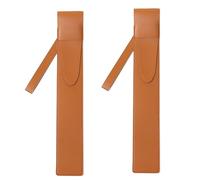 LVYUDS 2 Pezzi Custodia Bacchette Batteria 1 Coppia Capacità Portatile Custodia per Bacchette per Mazzuoli Spazzole, Borsa per Bacchette Portatile Prestazioni da Viaggio(Brown)