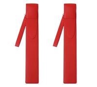 LVYUDS 2 Pezzi Custodia Bacchette Batteria 1 Coppia Capacità Portatile Custodia per Bacchette per Mazzuoli Spazzole, Borsa per Bacchette Portatile Prestazioni da Viaggio(Red)