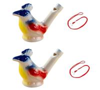 LVYUDS 2 Pezzi Fischietto per Uccelli Colorato Ceramica Fischietto Uccelli Con Corda Imitare Richiamo Degli Uccelli Compleanno I Regali per Bambini Scuola Premi, Pasqua I Regali(Color:Myna)