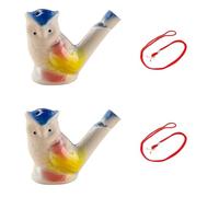 LVYUDS 2 Pezzi Fischietto per Uccelli Colorato Ceramica Fischietto Uccelli Con Corda Imitare Richiamo Degli Uccelli Compleanno I Regali per Bambini Scuola Premi, Pasqua I Regali(Color:Owl)