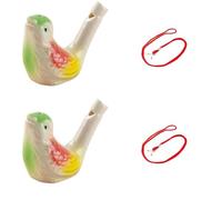 LVYUDS 2 Pezzi Fischietto per Uccelli Colorato Ceramica Fischietto Uccelli Con Corda Imitare Richiamo Degli Uccelli Compleanno I Regali per Bambini Scuola Premi, Pasqua I Regali(Color:Magpie A)