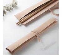 LVYUDS 2 Pezzi in Pelle Custodia Bacchette Batteria Portatile Impermeabile Borsa per Bacchette Capacità 1 Coppia Custodia per Bacchette Universale Pratica per Adulti per Bambini(Bianca)