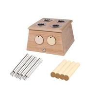 LVYUDS bambù Scatola di Moxibustione Universale per Tutto Il Corpo, Moxa Box Automatico Elica Scatola Moxa Cura del Corpo Punti di Agopuntura Massaggio Casa Ufficio(4 Holes)