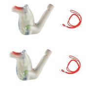 LVYUDS Colorato Fischietto per Uccelli, 2 Pezzi Ceramica Fischietto Uccelli Animale Forma Imitare Canto Degli Uccelli, per Viaggio Souvenir Parti Compleanno I Regali(Color:Crocodile)
