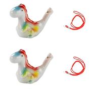 LVYUDS Colorato Fischietto per Uccelli, 2 Pezzi Ceramica Fischietto Uccelli Animale Forma Imitare Canto Degli Uccelli, per Viaggio Souvenir Parti Compleanno I Regali(Color:Dragon)