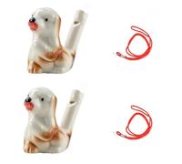 LVYUDS Colorato Fischietto per Uccelli, 2 Pezzi Ceramica Fischietto Uccelli Animale Forma Imitare Canto Degli Uccelli, per Viaggio Souvenir Parti Compleanno I Regali(Color:Dog A)