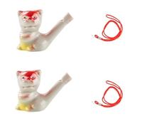 LVYUDS Colorato Fischietto per Uccelli, 2 Pezzi Ceramica Fischietto Uccelli Animale Forma Imitare Canto Degli Uccelli, per Viaggio Souvenir Parti Compleanno I Regali(Color:Tiger)
