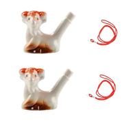 LVYUDS Colorato Fischietto per Uccelli, 2 Pezzi Ceramica Fischietto Uccelli Animale Forma Imitare Canto Degli Uccelli, per Viaggio Souvenir Parti Compleanno I Regali(Color:Sheep)