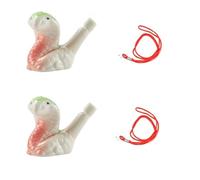 LVYUDS Colorato Fischietto per Uccelli, 2 Pezzi Ceramica Fischietto Uccelli Animale Forma Imitare Canto Degli Uccelli, per Viaggio Souvenir Parti Compleanno I Regali(Color:Snake)
