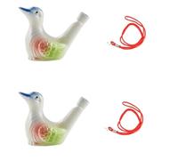 LVYUDS Colorato Fischietto per Uccelli, 2 Pezzi Ceramica Fischietto Uccelli Animale Forma Imitare Canto Degli Uccelli, per Viaggio Souvenir Parti Compleanno I Regali(Color:Duck)