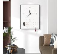 LVYUDS Con Orologio Copri Quadro Elettrico Decorativo Pannello Forato Ganci Chiave Conservazione, Copri Contatore Elettrico Interno Nascosto Legno Impermeabile Antipolvere(Right,50 * 60CM_VERTICAL)