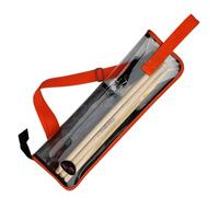 LVYUDS Custodia Bacchette Batteria Capacità 1/2/4 Coppie a Mano Portatile Borsa per Bacchette Magnetico Bloccaggio Clip Custodia per Bacchette per Mazzette Spazzole(L,Arancia)