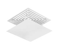 LVYUDS Deflettore Condizionatore Soffitto Gancio Installazione Regolabile Direzione, Alette per Deviare Aria Climatizzatore Anti Diretto per Camper Fabbrica(White+Thickened,60 * 60cm)