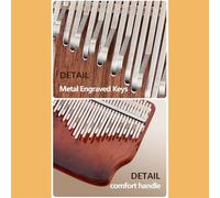 LVYUDS Mini Pianoforte Kalimba A Forma, Thumb Piano A Pollice Con Doppi Tasti, Finger Piano A Dito In Faggio/noce (Color : Brown-1)