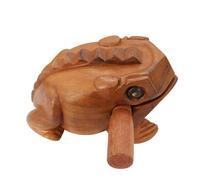 LVYUDS Percussione for Strumento Güiro Intagliato In Legno, Strumento Guiro A Forma Di Rana In Legno Con Bastone Di Legno for Bambini(E)