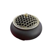 LVYUDS Porta Aglio in Ceramica retrò, Porta Patate Contenitore per Conservare L'aglio in Cucina, Scatola per la Conservazione della Freschezza(Nero)