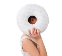 LVYUDS Sonno Di Bellezza Cuscino A Ciambella A Forma Di O Zonificato Supporto Cuscino Per Piercing All'orecchio Dorme Di Lato Riduce La Pressione Per Scuola Ufficio(White A)