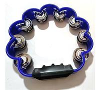 LVYUDS Tamburello for Adulti Plum Blossom Tamburello Bambini A Manovella for Feste A Doppio Strato Strumento Tambourin A Percussione(Color:Blu)