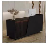 LVYWEX Bancone Reception, con Cassetti E Ripiani A Giorno, Ideale Per Saloni Di Bellezza, Boutique E Caffetterie.(Black left,120cm)