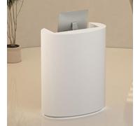 LVYWEX Moderno Bancone Reception con Luci LED, Armadio Con Cassetti E Ripiani A Giorno, Ideale Banco Accoglienza per Ufficio, Salone o Hall(Silver rim,120cm)