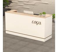 LVYWEX Piccolo Banco Reception con Cassetto, Porta Tastiera e Mobile | Il piano a due livelli organizza lo spazio per uffici, saloni, boutique, lobby e negozi.(White 2/Right,180cm)