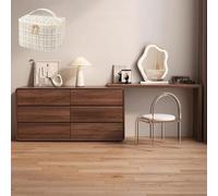 LVYWEX Set Da Toeletta, Scrivania Con Specchio E Luci, Con 6 Ccassetti E Sgabello Per Camera Da Letto