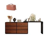 LVYWEX Tavolo Da Toeletta, Luci A LED E Presa Di Corrente Con 6 Cassetti Sgabello Per Camera Letto Soggiorno(120cm)