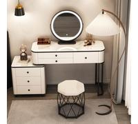 LVYWEX Toeletta, con Luci E Prese A Led Regolabili Con Specchio Per La Camera Da Letto