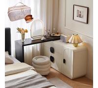 LVYWEX Toeletta, Trucco con Luci e Prese a Led Regolabili,con cassetti con specchio per la Camera da Leto