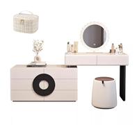 LVYWEX Toletta Da Trucco, con Luci E Prese A Led Regolabili Specchio Grande 8 Cassetto Grand Per La Camera Leto(100cm)