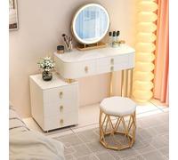 LVYWEX Toletta da trucco, con specchio, con Luci LED 3 con Luminosità Regolabile