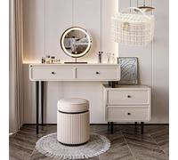 LVYWEX Toletta Da Trucco, con Specchio Con Luci LED 3 Con Luminosità Regolabile Per La Camera Da Letto(80cm)