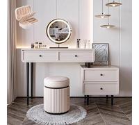 LVYWEX Toletta da trucco, con specchio con Luci LED 3 con Luminosità Regolabile per la Camera da Letto