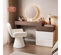 LVYWEX Toletta da trucco, con Specchio Toeletta Trucco con Luci e Prese a Led Regolabili(80cm)