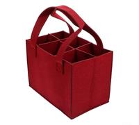 LVYXON 2 sacchetti per bottiglie in feltro per 6 bottiglie, comodo trasportino per birra e vino, ideali per divertimento all'aperto