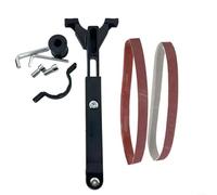 LVYXON Adattatore di conversione da smerigliatrice angolare in metallo a levigatrice a nastro, compatibile con smerigliatrici da 100 mm e 125 mm, strumento di lucidatura per la lavorazione del legno