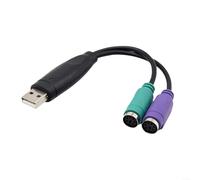 LVYXON Adattatore per PS2 a USB per tastiera e mouse, convertitore switch KVM per PC, laptop, desktop, connettore per periferiche di gioco per Windows per Linux per Mac