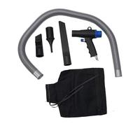 LVYXON Compressore pneumatico per spolverare aria 6KPA con doppia funzione di soffiaggio e aspirazione, 3 teste adattatore, tubo di aspirazione e borsa per la pulizia di trucioli di legno, trucioli di