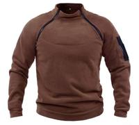 LVYXON Giacca da uomo in pile con zip intera, calda, invernale | Chiusura con cerniera intera, colletto alto, resistente al vento, ideale per le giornate fredde, facile da indossare e