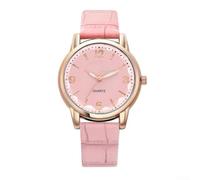 LVYXON Orologio analogico da donna, 34 mm, quadrante rotondo, vetro | Doppio colore per il design del quadrante, look alla moda, precisione al quarzo, cinturino in pelle morbida