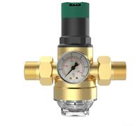 LVYXON Regolatore di pressione dell'acqua a doppio sindacato in ottone con manometro per Honeywell (DN25)